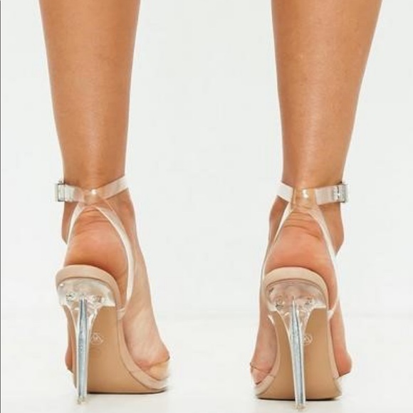 #Missguided nude/clear pointed toe heels - Picture 4 of 4